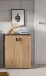 Hochschrank >Mone< in Basalt / Artisan Oak - 60x81x30cm (BxHxT)