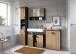 Badezimmerspiegelschrank >Mone< in Basalt / Artisan Oak - 80x55x17cm (BxHxT)