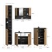 Badezimmer-Set >Mone< in Basalt / Artisan Oak - 200x192x30cm (BxHxT)