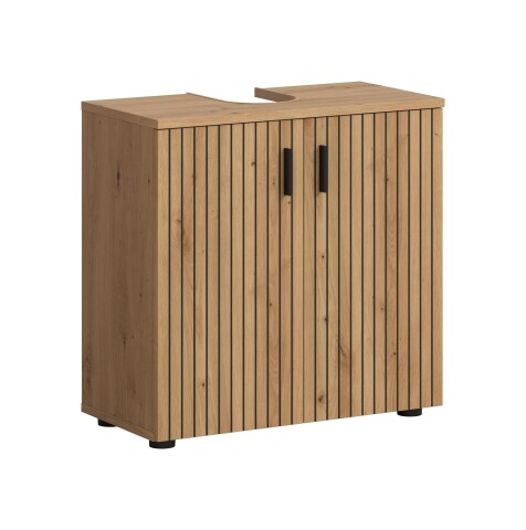 Waschbeckenunterschrank >Mone< in artisan oak - 60x59x30cm (BxHxT)