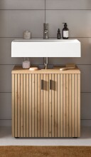 Waschbeckenunterschrank >Mone< in artisan oak - 60x59x30cm (BxHxT)