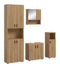 Badezimmer-Set >Mone< in artisan oak - 180x192x30cm (BxHxT)