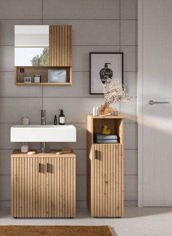 Badezimmer-Set >Mone< in artisan oak - 105x180x30cm (BxHxT)