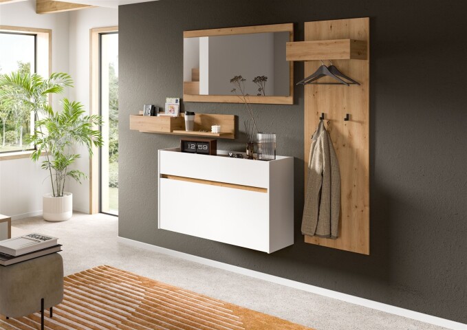 Garderoben-Set >Drive< in Weiß - 192x205x32cm (BxHxT)