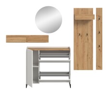 Garderoben-Set >Drive< in Weiß - 197x236x32cm (BxHxT)