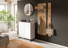 Garderoben-Set >Drive< in Weiß - 197x206x32cm...