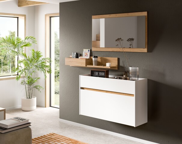 Garderoben-Set >Drive< in Weiß - 192x140x32cm (BxHxT)