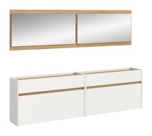 Garderoben-Set >Drive< in Weiß - 192x220x32cm (BxHxT)