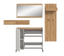 Garderoben-Set >Drive< in Weiß - 192x175x32cm (BxHxT)