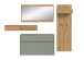 Garderoben-Set >Drive< in Salbei - 192x205x32cm (BxHxT)