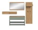 Garderoben-Set >Drive< in Salbei - 192x205x32cm (BxHxT)