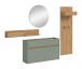 Garderoben-Set >Drive< in Salbei - 197x205x32cm (BxHxT)