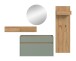 Garderoben-Set >Drive< in Salbei - 197x205x32cm (BxHxT)