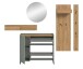 Garderoben-Set >Drive< in Salbei - 197x236x32cm (BxHxT)