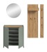 Garderoben-Set >Drive< in Salbei - 197x206x32cm (BxHxT)