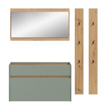 Garderoben-Set >Drive< in Salbei - 192x172x32cm (BxHxT)