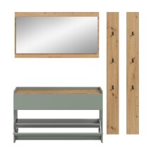 Garderoben-Set >Drive< in Salbei - 192x172x32cm (BxHxT)