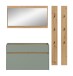 Garderoben-Set >Drive< in Salbei - 192x172x32cm (BxHxT)