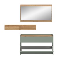 Garderoben-Set >Drive< in Salbei - 192x140x32cm (BxHxT)