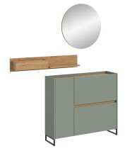 Garderoben-Set >Drive< in Salbei - 197x140x32cm (BxHxT)