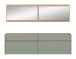 Garderoben-Set >Drive< in Salbei - 192x220x32cm (BxHxT)