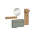 Garderoben-Set >Drive< in Salbei - 197x205x32cm (BxHxT)