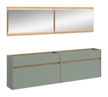 Garderoben-Set >Drive< in Salbei - 192x220x32cm...