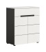 Schuhkommode >Canu< in Basalt Grau / Weiß - 80x94x37cm (BxHxT)
