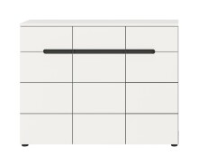 Schuhkommode >Canu< in Basalt Grau / Weiß - 120x94x37cm (BxHxT)