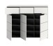 Schuhkommode >Canu< in Basalt Grau / Weiß - 120x94x37cm (BxHxT)