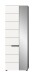 Garderobenschrank >Canu< in Basalt Grau / Weiß - 65x190x37cm (BxHxT)