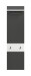 Garderobenpaneel >Canu< in Basalt Grau / Weiß - 45x165x29cm (BxHxT)