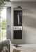 Garderobenpaneel >Canu< in Basalt Grau / Weiß - 45x165x29cm (BxHxT)