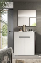 Garderoben-Set >Canu< in Basalt Grau / Weiß -...
