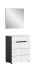 Garderoben-Set >Canu< in Basalt Grau / Weiß - 80x190x37cm (BxHxT)