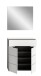 Garderoben-Set >Canu< in Basalt Grau / Weiß - 80x190x37cm (BxHxT)