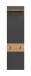 Garderobenpaneel >Canu< in Basalt Grau / Artisan - 165x45x29cm (BxHxT)