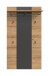 Garderobenpaneel >Canu< in Basalt Grau / Artisan - 141x80x29cm (BxHxT)