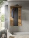 Garderobenpaneel >Canu< in Basalt Grau / Artisan - 141x80x29cm (BxHxT)