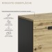 Sitzbank >Canu< in Basalt Grau / Artisan - 80x45x37cm (BxHxT)