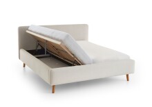 Polsterbett >Mattis mit BK< Liegefläche 180x200 cm, Nordic Ivory, Stellmaß: 201x105x218cm (BxHxT)