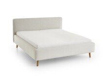 Polsterbett >Mattis mit BK< Liegefläche 160x200 cm, Nordic Ivory, Stellmaß: 181x105x218cm (BxHxT)