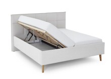 Polsterbett >Paulo mit BK< Liegefläche 180x200 cm, Beige, Stellmaß: 202x120x213cm (BxHxT)