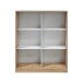 Schuhschrank >GARONA< 6 Fächer, Asteiche Dekor / Artik Weiß - 100x119x40 (BxHxT)