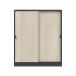 Schuhschrank >GARONA< 6 Fächer, Anthrazitgrau / Eiche Dekor - 100x119x40 (BxHxT)
