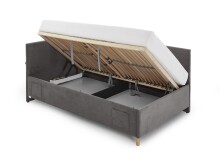 Polsterliege >Cool mit BK< Liegefläche 90x200cm, Anthrazit, Stellmaß: 100x90x210cm (BxHxT)