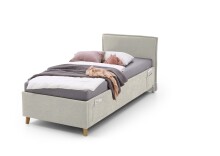 Polsterbett >Fun mit BK< Liegefläche 90x200cm, City Beige, Stellmaß: 103x90x215cm (BxHxT)