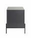 Nachtkonsole >52869< in anthrazit, eiche Dekor, schwarz  - 45x60x47 (BxHxT)