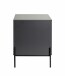 Nachtkonsole >52869< in anthrazit, eiche Dekor, schwarz  - 45x60x47 (BxHxT)