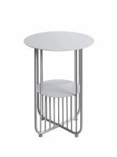 Beistelltisch >54185< in grau (Coolgrey), Metall - 49x36cm (HxD)